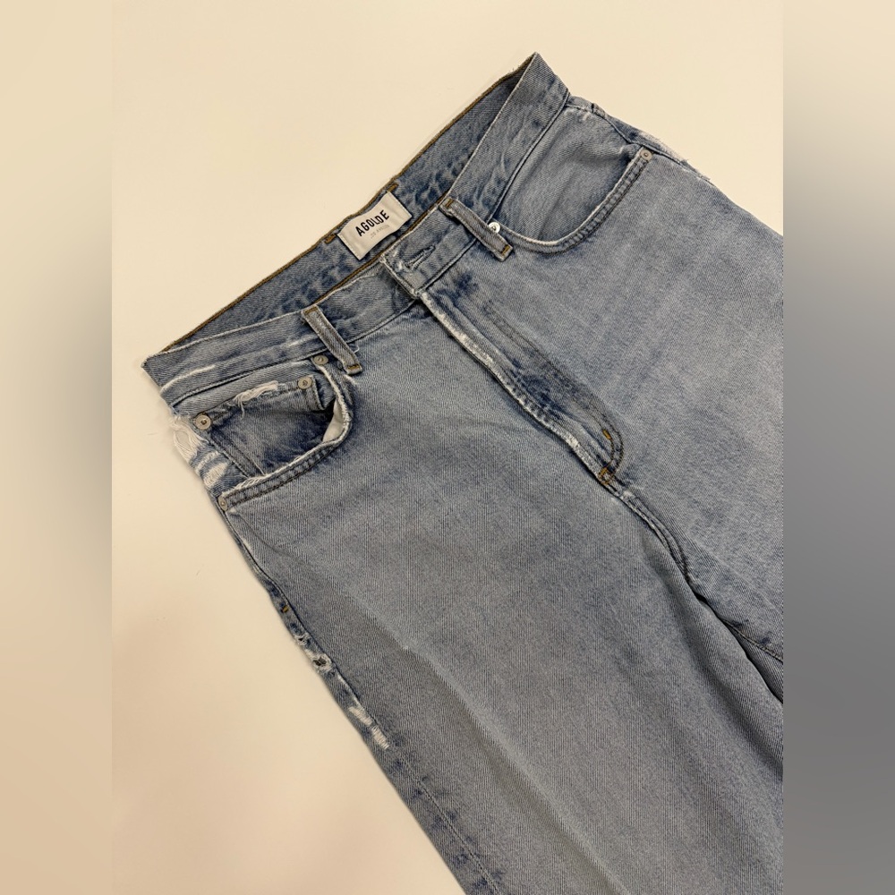 AGOLDE Blue Low Curve Fray Women’s Jeans 27 - Picture 8 of 13